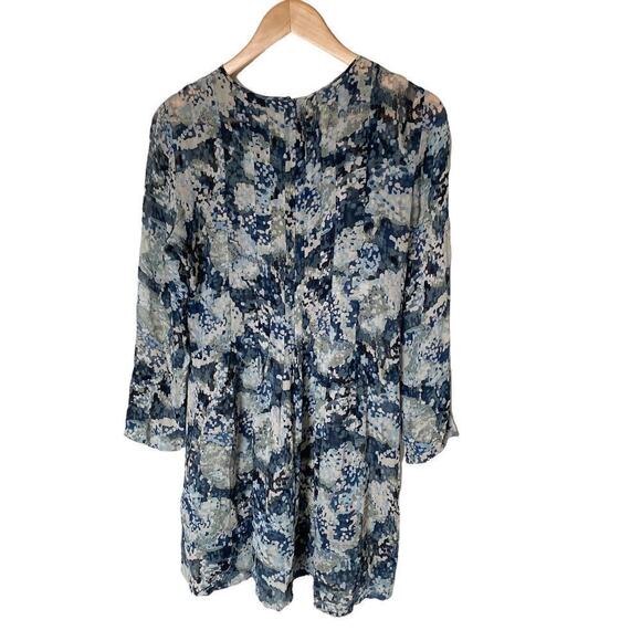 Club Monaco Delaynee Dress Shift Sheer Navy Size 6 - Picture 5 of 14